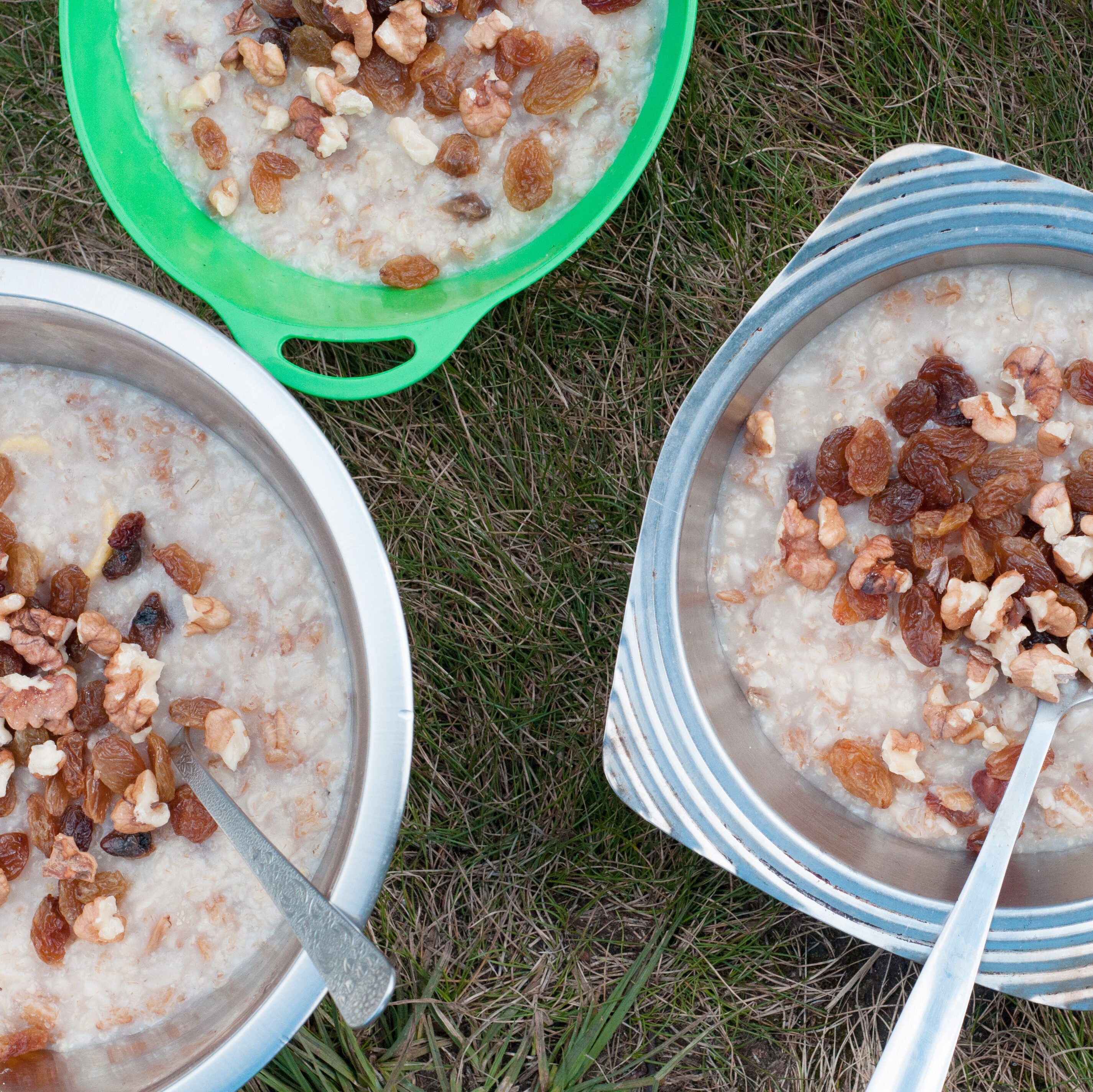 Camping Oatmeal in Bowls
